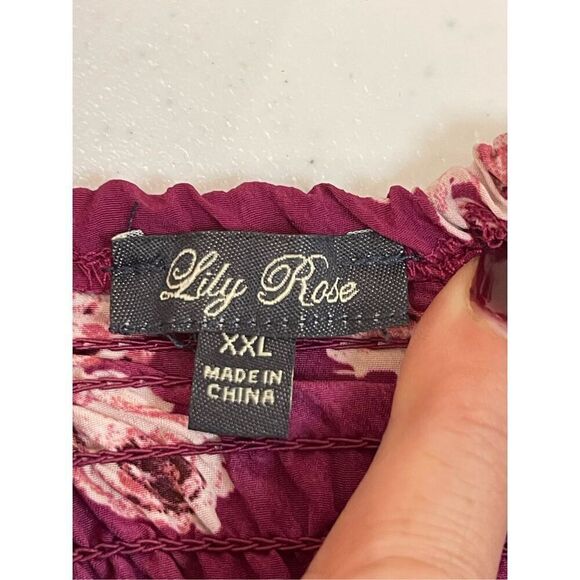 Lily Rose women’s long sleeve dress  size  XXL floral cinched back - Picture 6 of 6